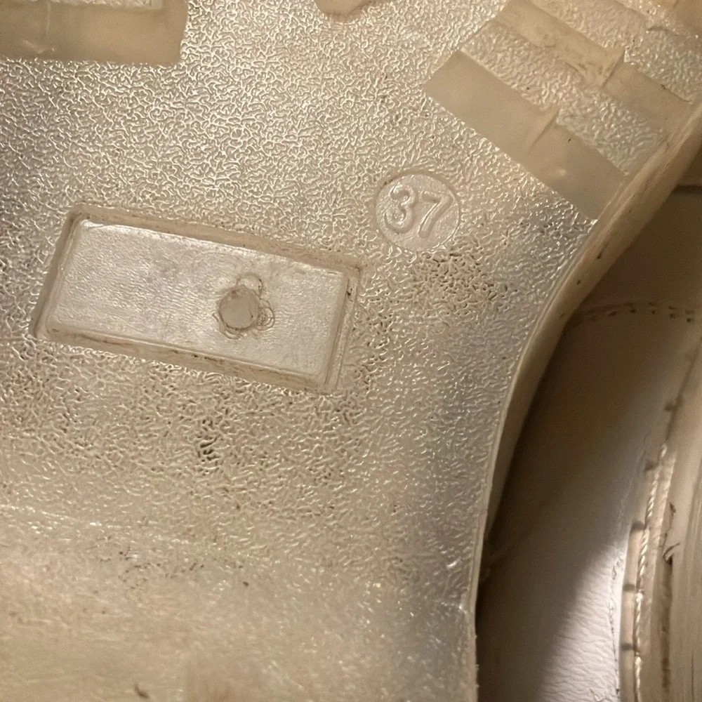 Jellypop moto combat white boot with zippers and jelly soles EU 37 / women’s 6.5 - Picture 12 of 13